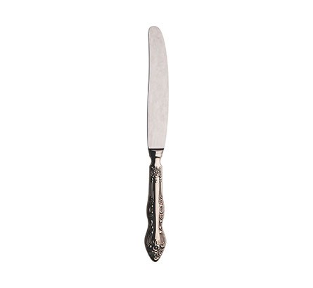Нож столовый М-3 Тройка серебро чернение